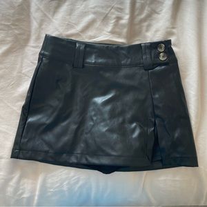 Faux Leather Skirt